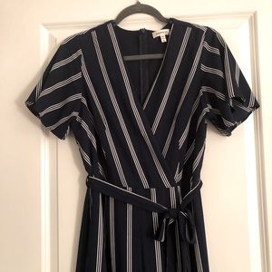 Navy & White Stripped Jumpsuit